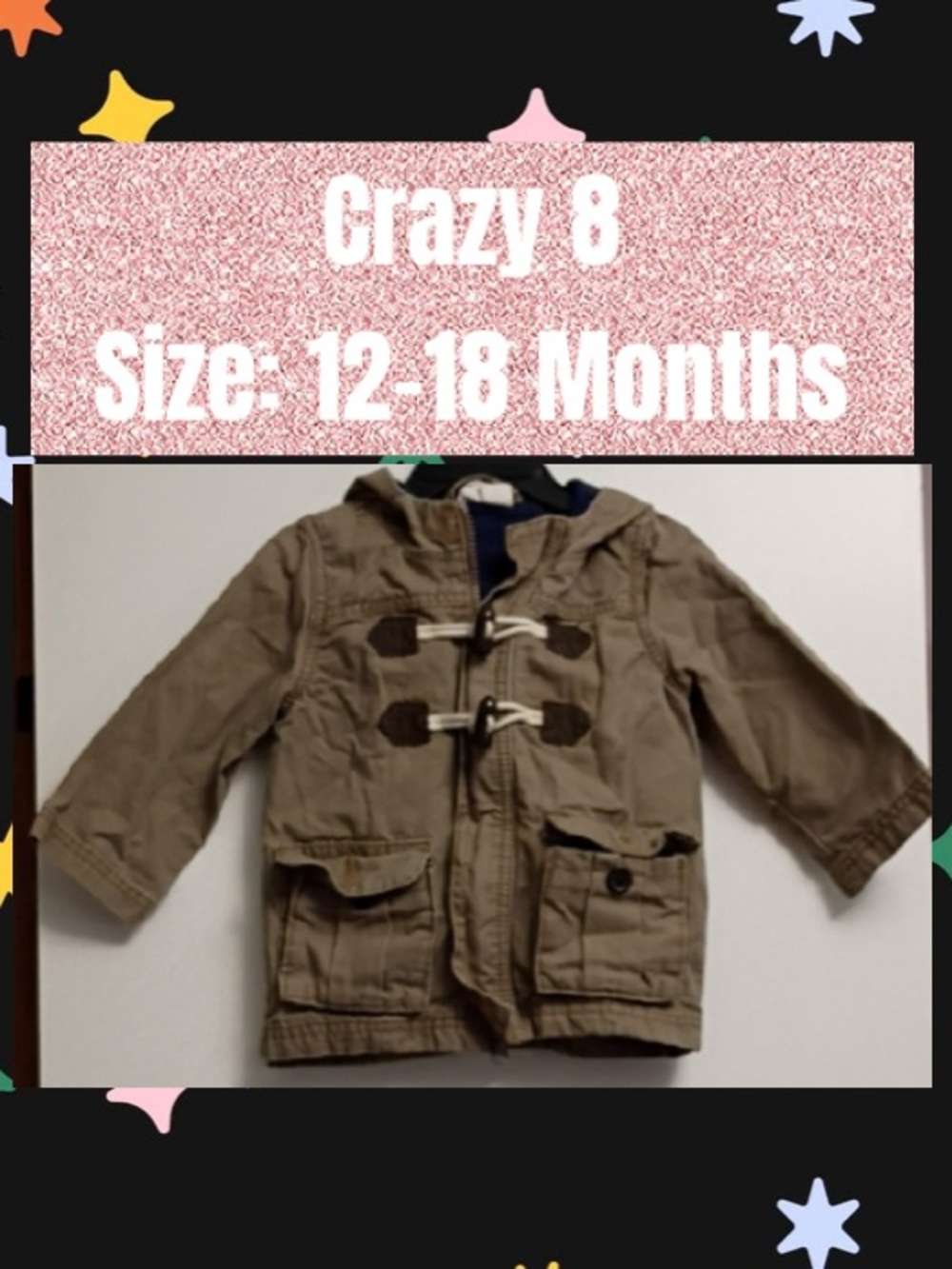 Boys Hooded Toggle Jacket - Tan